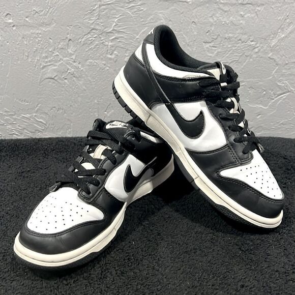 🔥🔥 Nike Dunk Low (Panda) Kids Black and White Sneakers - Big Kids Size 6.5 - E - Picture 8 of 12